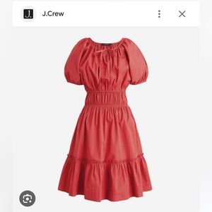 J. CREW JCREW Cinched-waist puff-sleeve dress small nwot